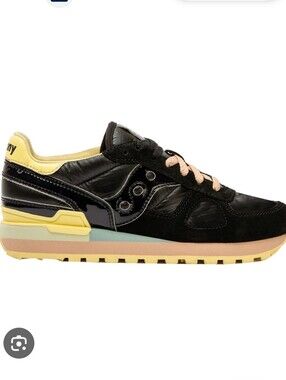 Saucony Shadow Original Women’s Black and Yellow Low-Top Sneakers US 7.5
